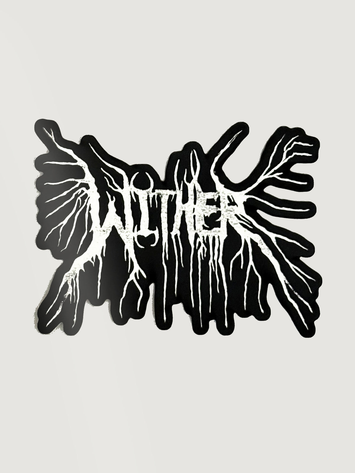 [Wither] Black Metal Logo Sticker