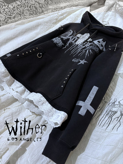 [Wither] Lace Bandage Pullover