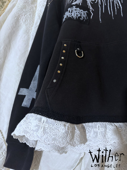 [Wither] Lace Bandage Pullover
