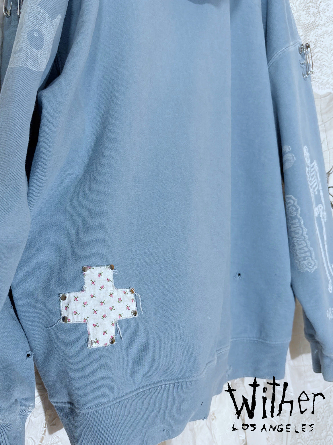 [Wither] Lace Bandage Zip Up