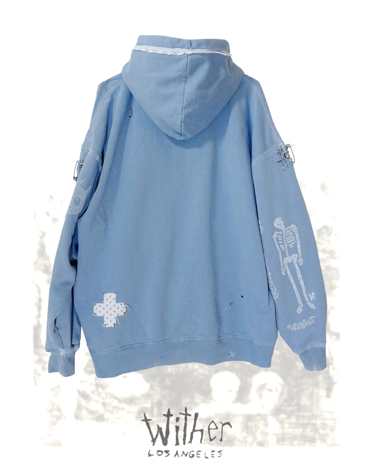 [Wither] Lace Bandage Zip Up