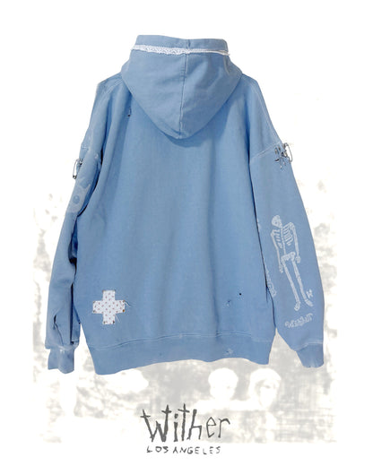 [Wither] Lace Bandage Zip Up