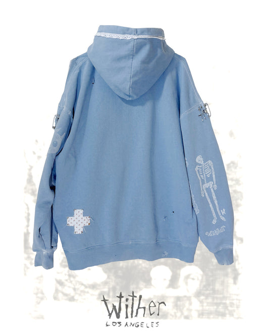 [Wither] Lace Bandage Zip Up